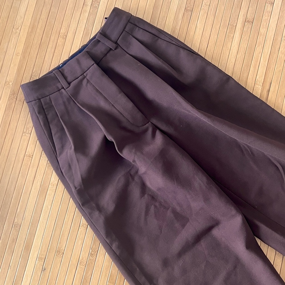 Aritzia Pleated Pant in Brown 00 NWOT